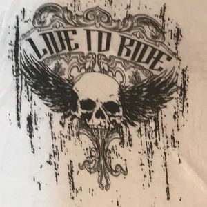 Tops - “Live To Ride” Short Sleeve Hoodie Size XL ☠️💀🏍 Tops - “Live To Ride” Short Sleeve Hoodie Size XL ☠️💀🏍